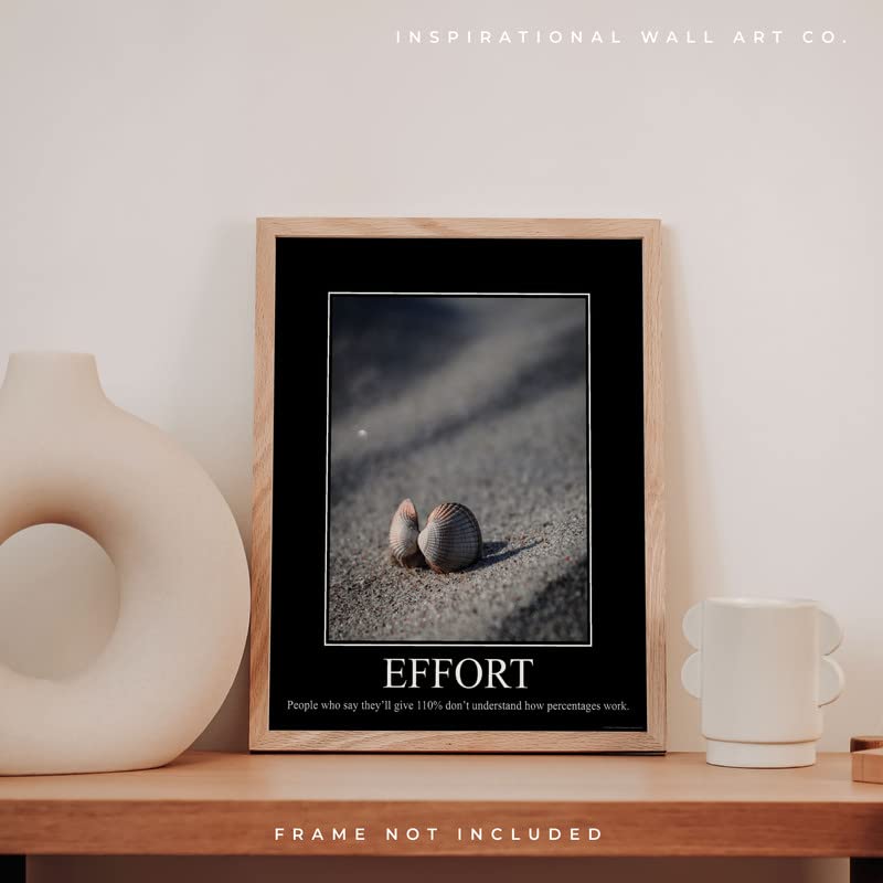 Inspirational Wall Art Co. Effort Demotivational Poster, 11x14 Inches, Unframed, Paper, Snarky Ironic Office Wall Decor