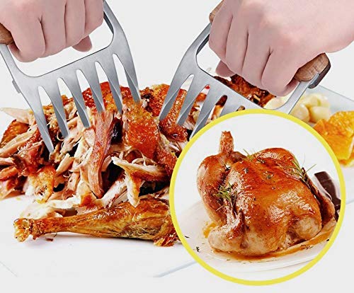 Grillmatic - Meat Shredder Claws - Professional, Stainless Steel, Easy To Use, Lightweight, Heat Resistant Claws For Pulling, Sh