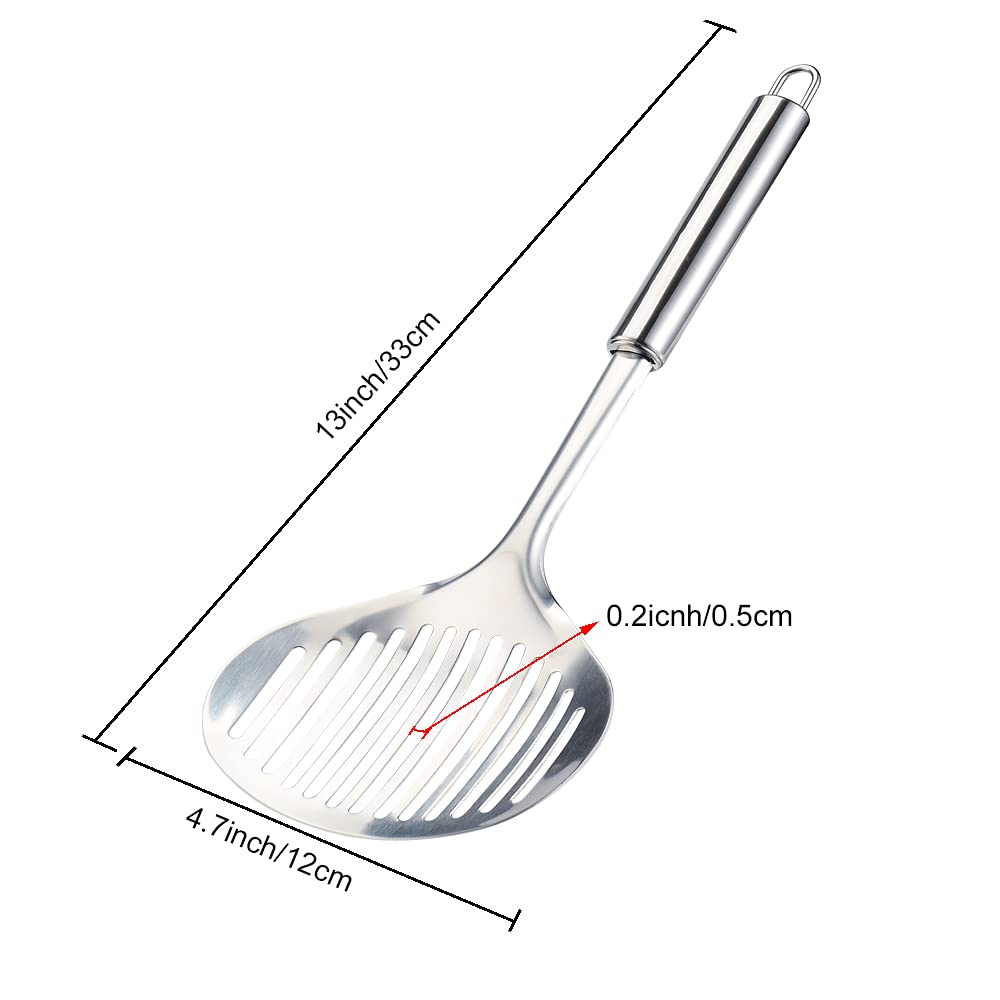Tenta Kitchen Multi Kitchen Utensil Stainless Steel Cooking Skimmer Slotted Fish Turner Spatula Spoon Colander Drain Water Filte