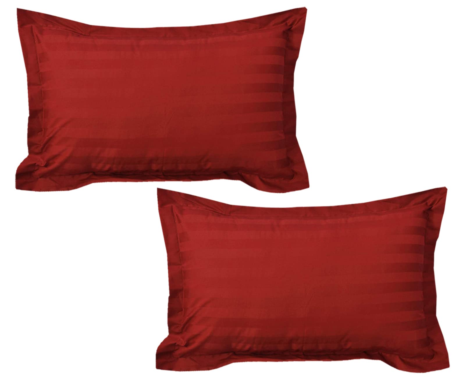 Kuber Industries Lining Design Cotton Pillow Cover- 18X28 Inch, Set Of 2 (Red)-Hs43Kubmart26784