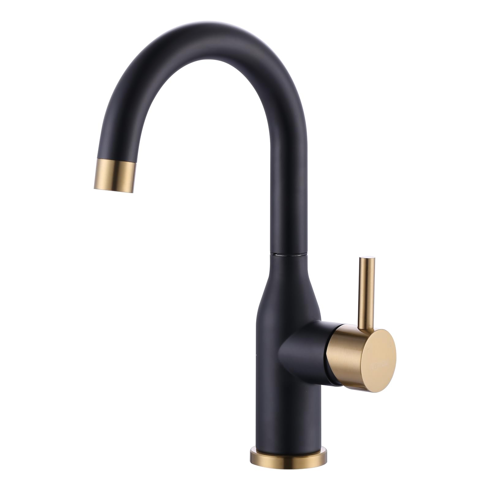 Wowow Bar Sink Faucet Black And Gold Modern Single Handle Bar Faucet 1 Hole Small Kitchen Sink Faucet 360 Swivel Rv Sink Faucet