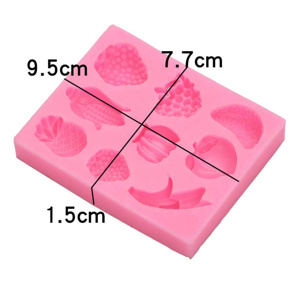 Tone Fun 2 Pcs Mini Apple Plant Fruit Shape Banana Grape Strawberry Peach Orange Corn For Diy Cake Fondant Baking Homemade Cupca