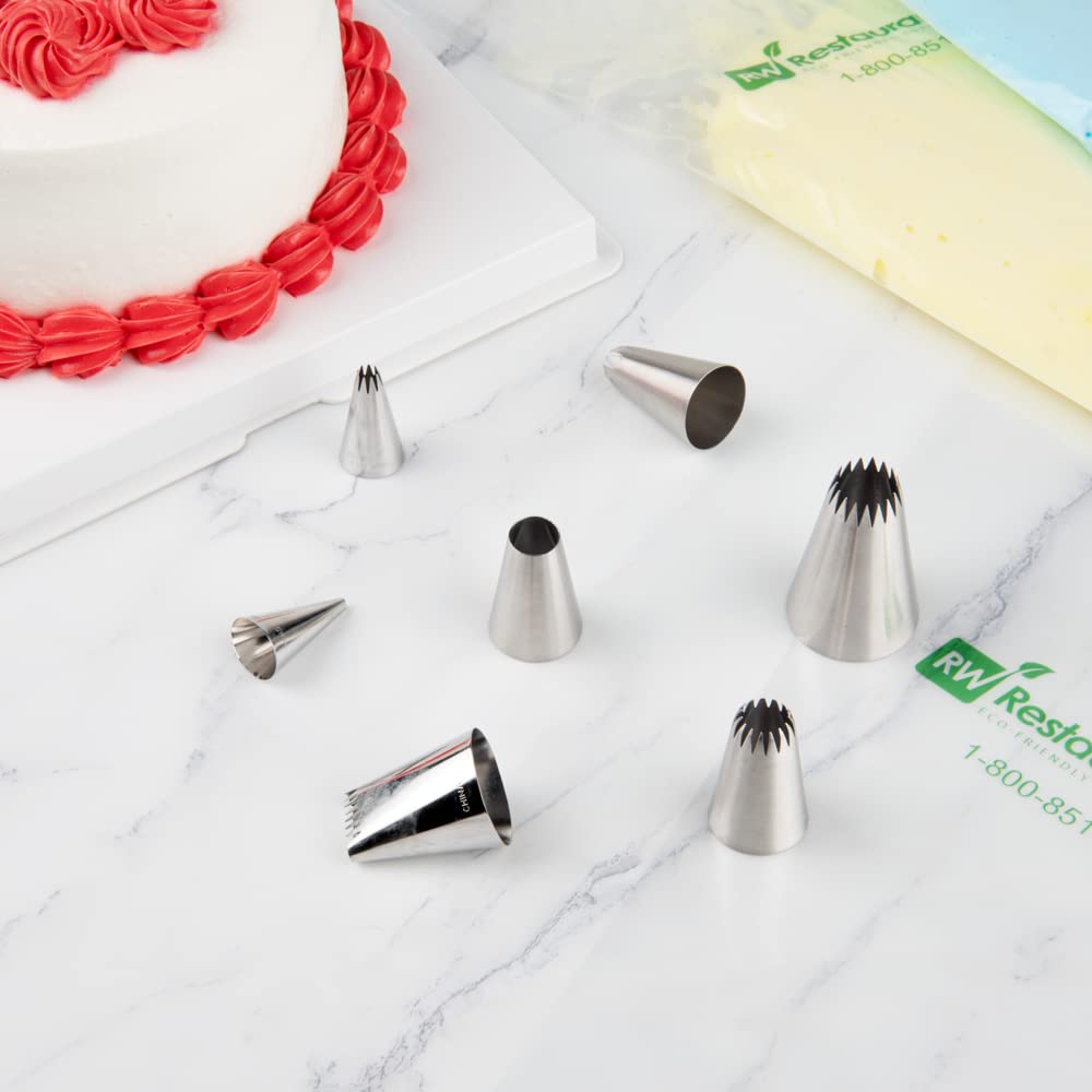Restaurantware Pastry Tek Piping Tip 1 Round Round Tip For Icing - #1A Corrosion-Resistant Stainless Steel Icing Tip Dishwasher-