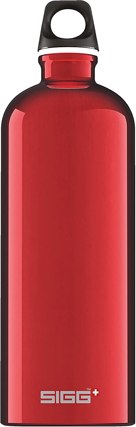 Sigg - Aluminum Water Bottle - Traveller Red - With Screw Cap - Leakproof, Lightweight, Bpa Free - 34 Oz 832640 10-Litre