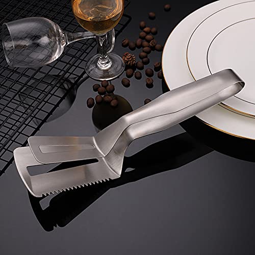 Arfuka Spatula Tongs, Stainless Steel Barbecue Turners, Steak Champs, Kitchen Tongs Bbq Tongs Grill Tong With Tooth For Steak Fi