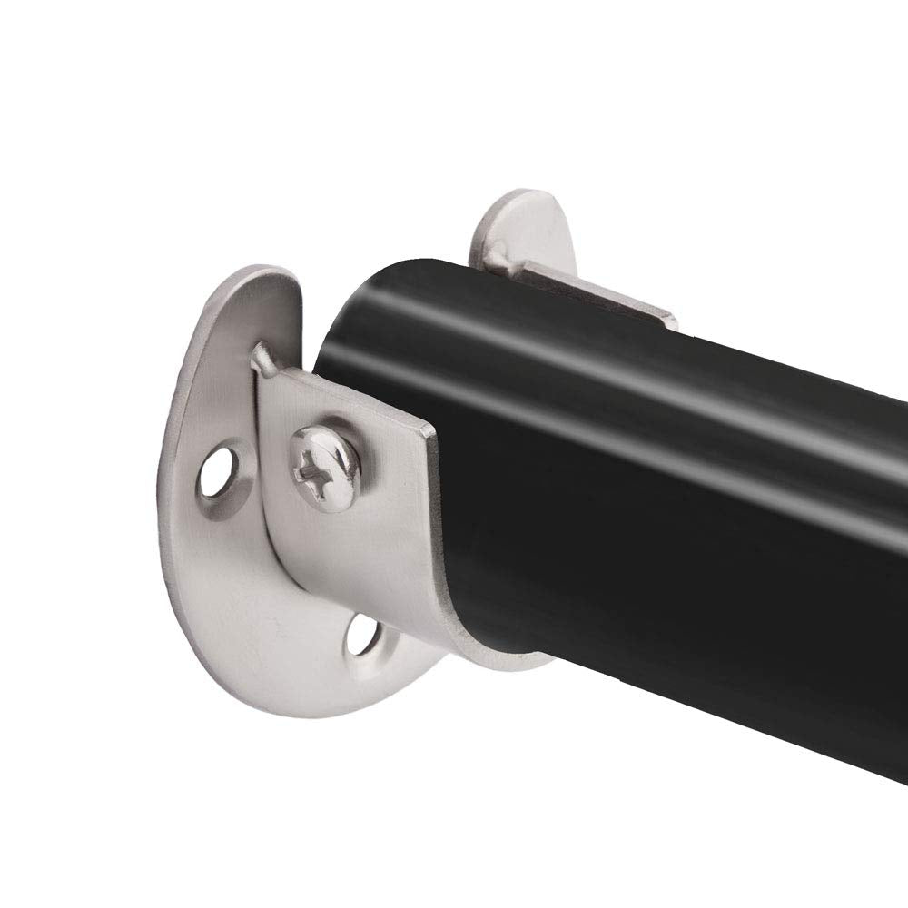 Ulifestar Stainless Steel Closet Rod Holder Bracket Socket Flange Supports,Heavy Duty & Sturdy Shower Curtain Rod Pole Bracket F