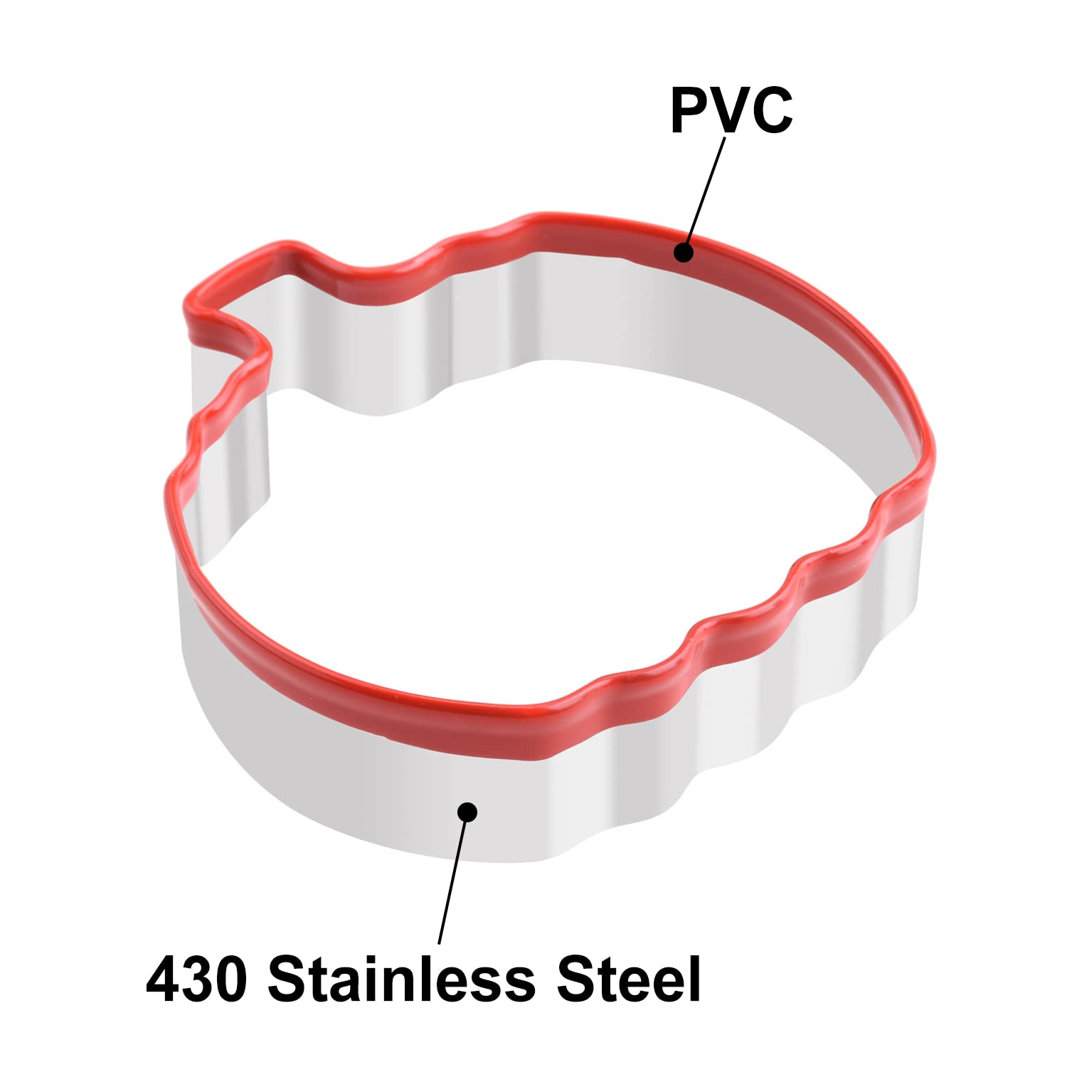 2 Piece Pumpkin Cookie Cutters Set, 4   And 3    Stainless Steel Halloween Pumpkin Cookie Cutters, Fasaka Halloween Biscuit Cutt