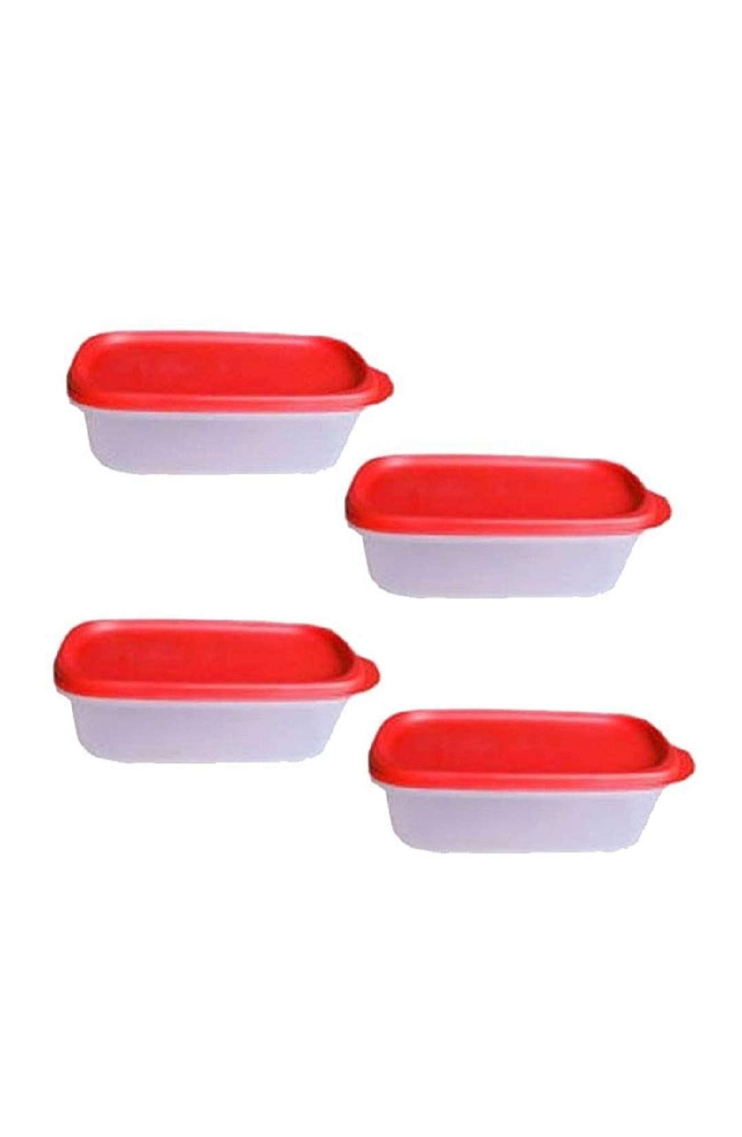 Tupperware Smart Saver Plastic Container Set, 500Ml, Set Of 4, Red