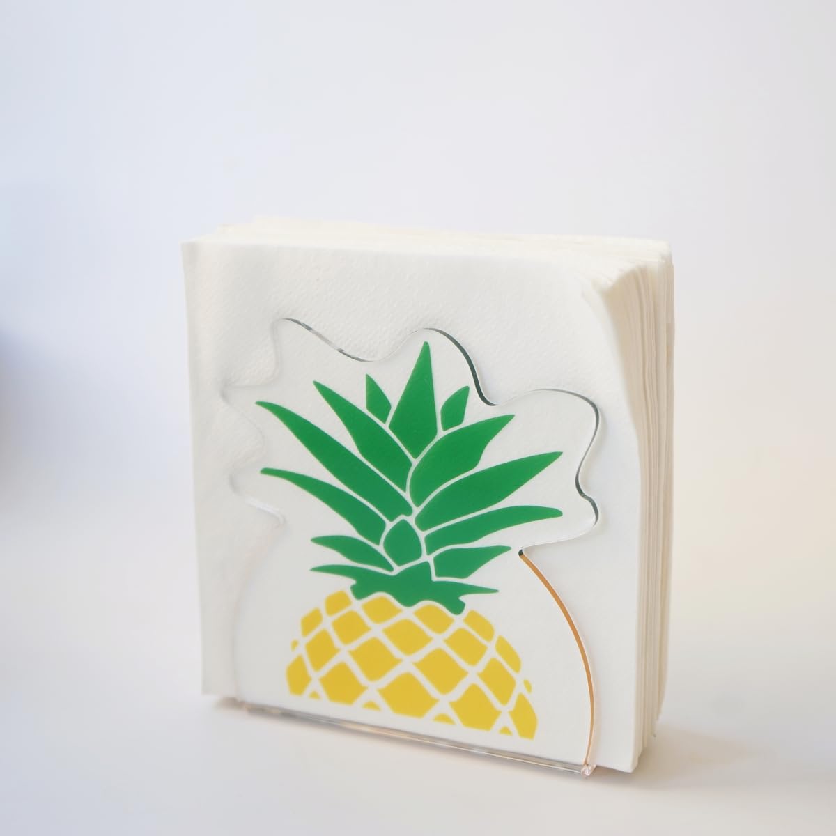Acrylic Transparent Crystal Decorative Pineapple Tabletop Cute Napkin Holder For Table/Freestanding Tissue Dispenser