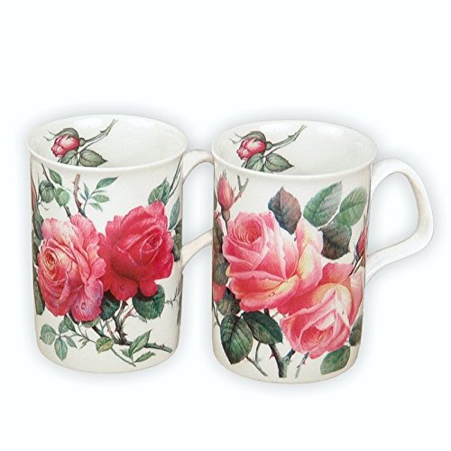 Roy Kirkham English Rose Bone China Tea Mug Set