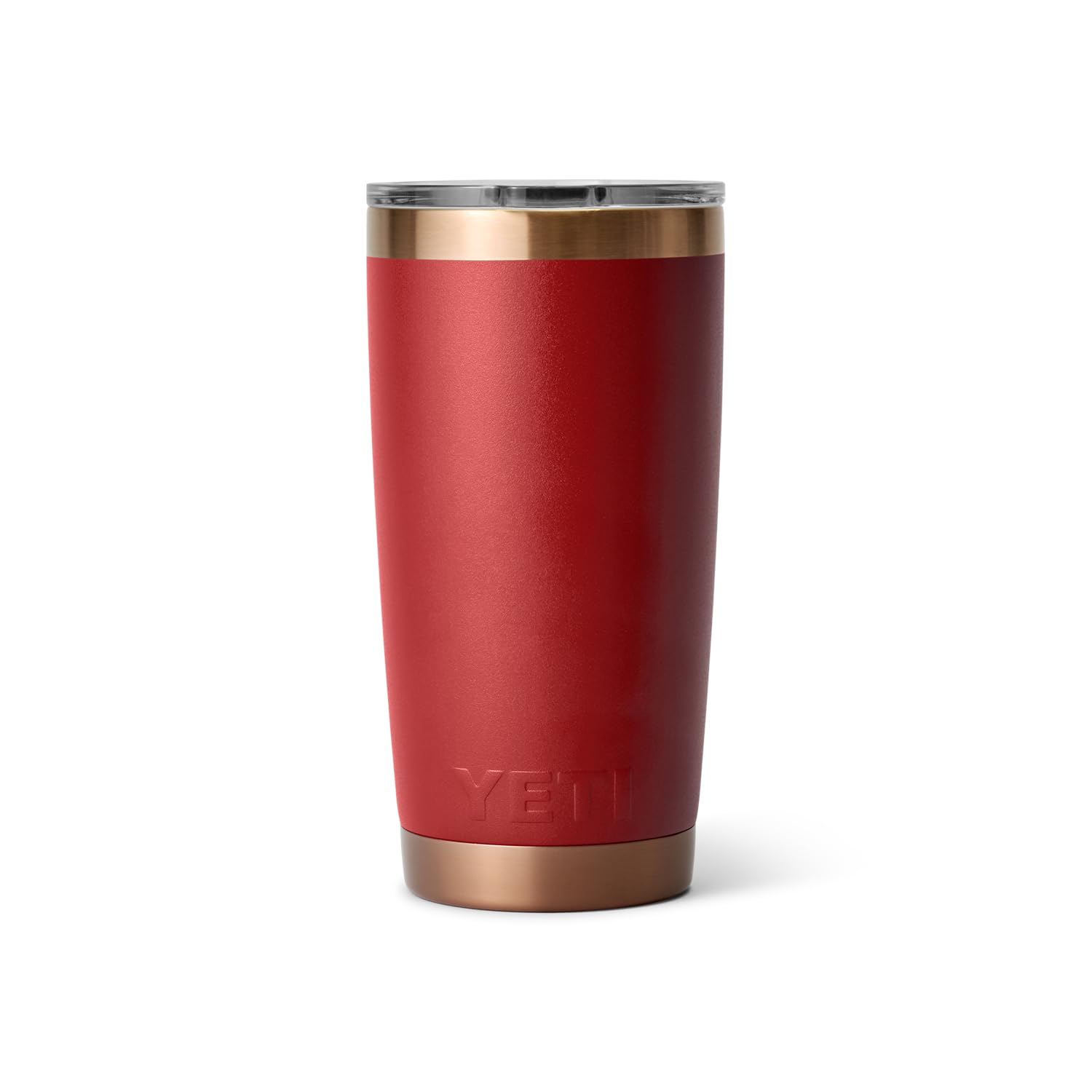 Yeti Rambler 20 Oz Tumbler, Stainless Steel, Vacuum Insulated With Magslider Lid, Folds Of Honor - Brick Red