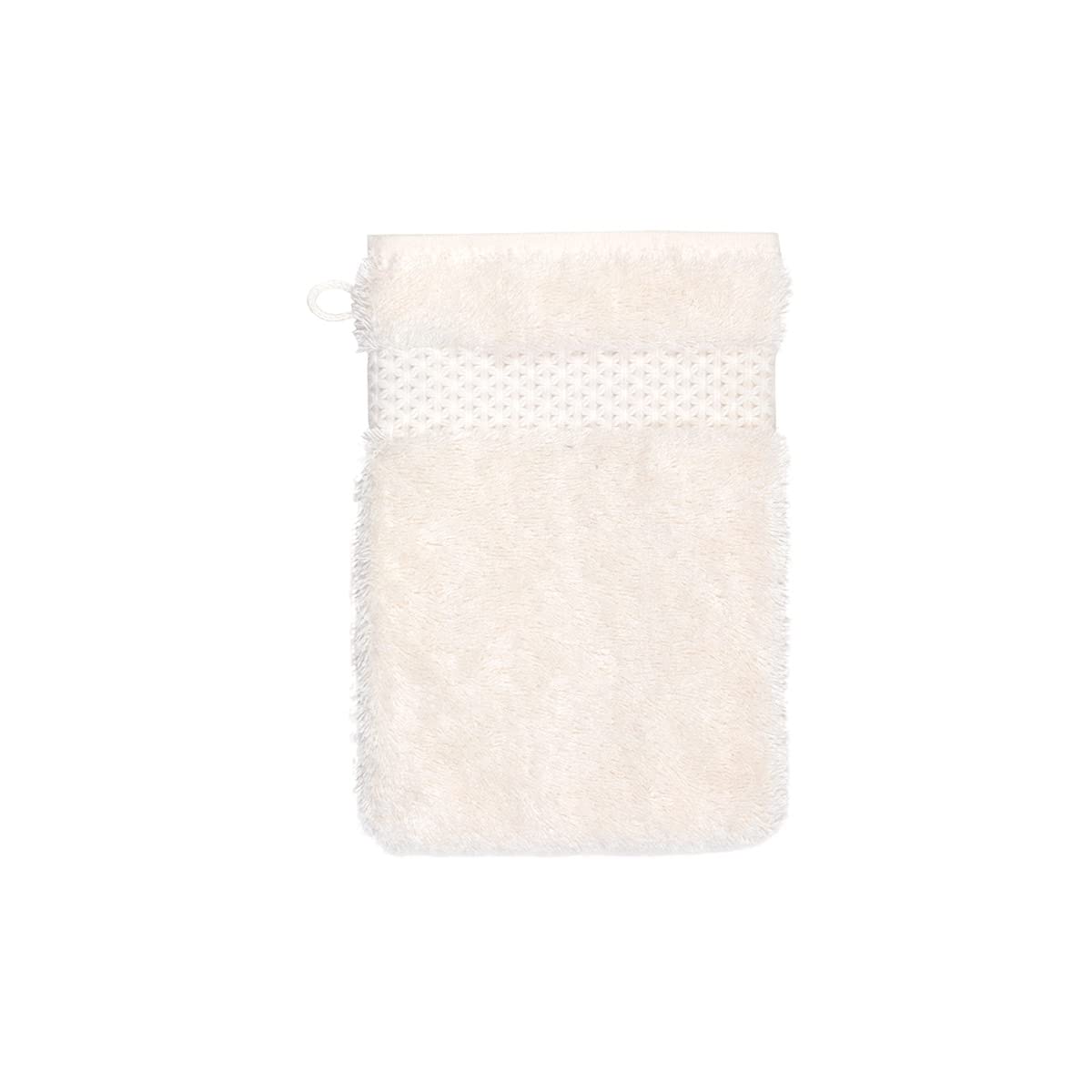 Yves Delorme Etoile Nacre Bath Mitt | 100% Organic Cotton | Luxury Towel From Turkey