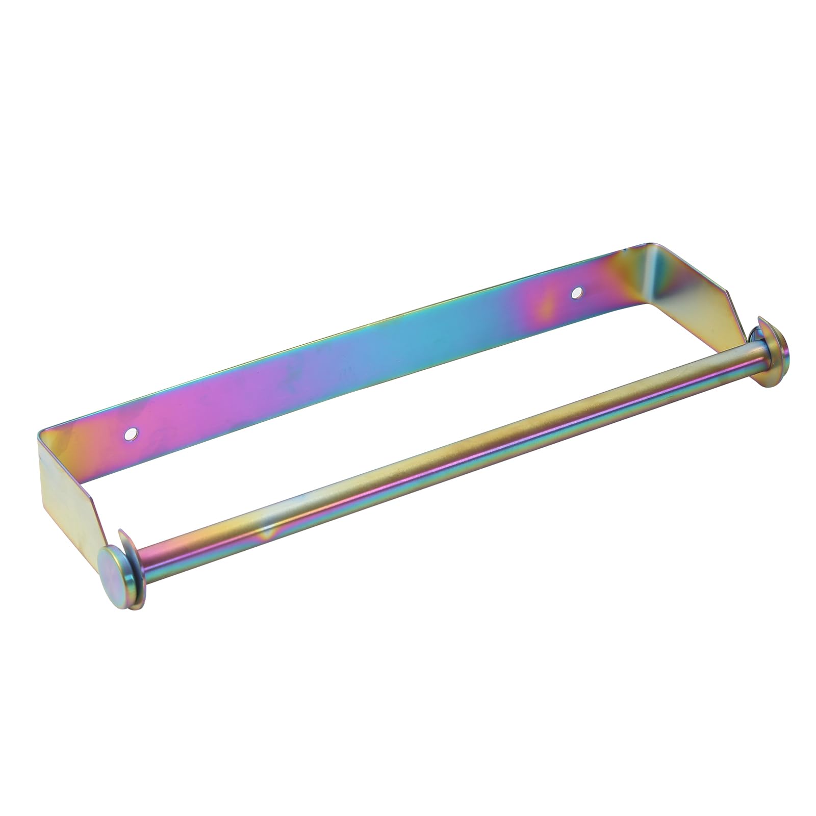 Paper Towel Holder Under Cabinet For Kitchen, Sus304 Stainless Steel Paper Roll Holder, Rainbow Self Adhesive Or Screw Mounting