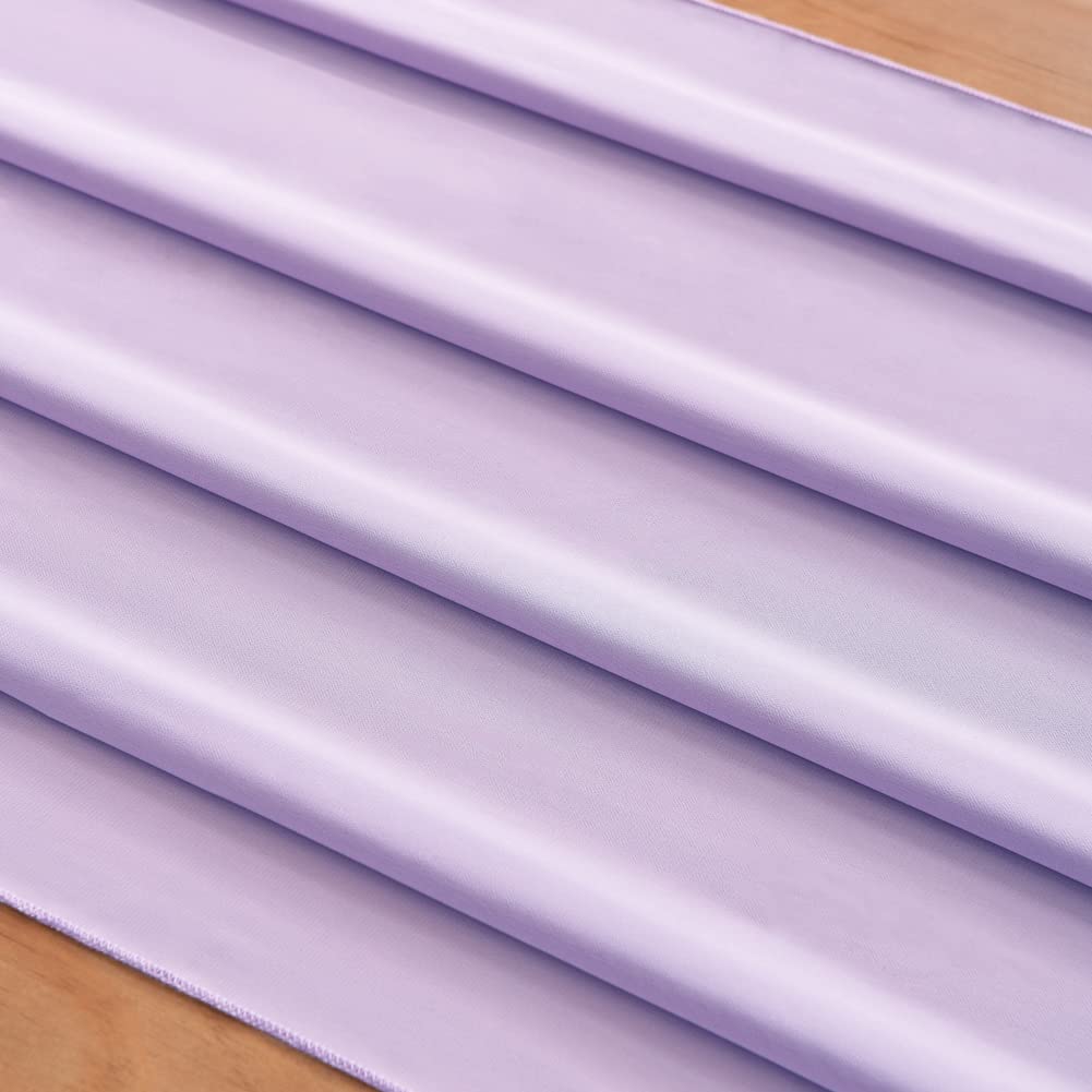 Socomi 10Ft Lavender Chiffon Table Runner 29X120 Inches Wedding Runner Sheer Thanksgiving Christmas Bridal Shower Decorations
