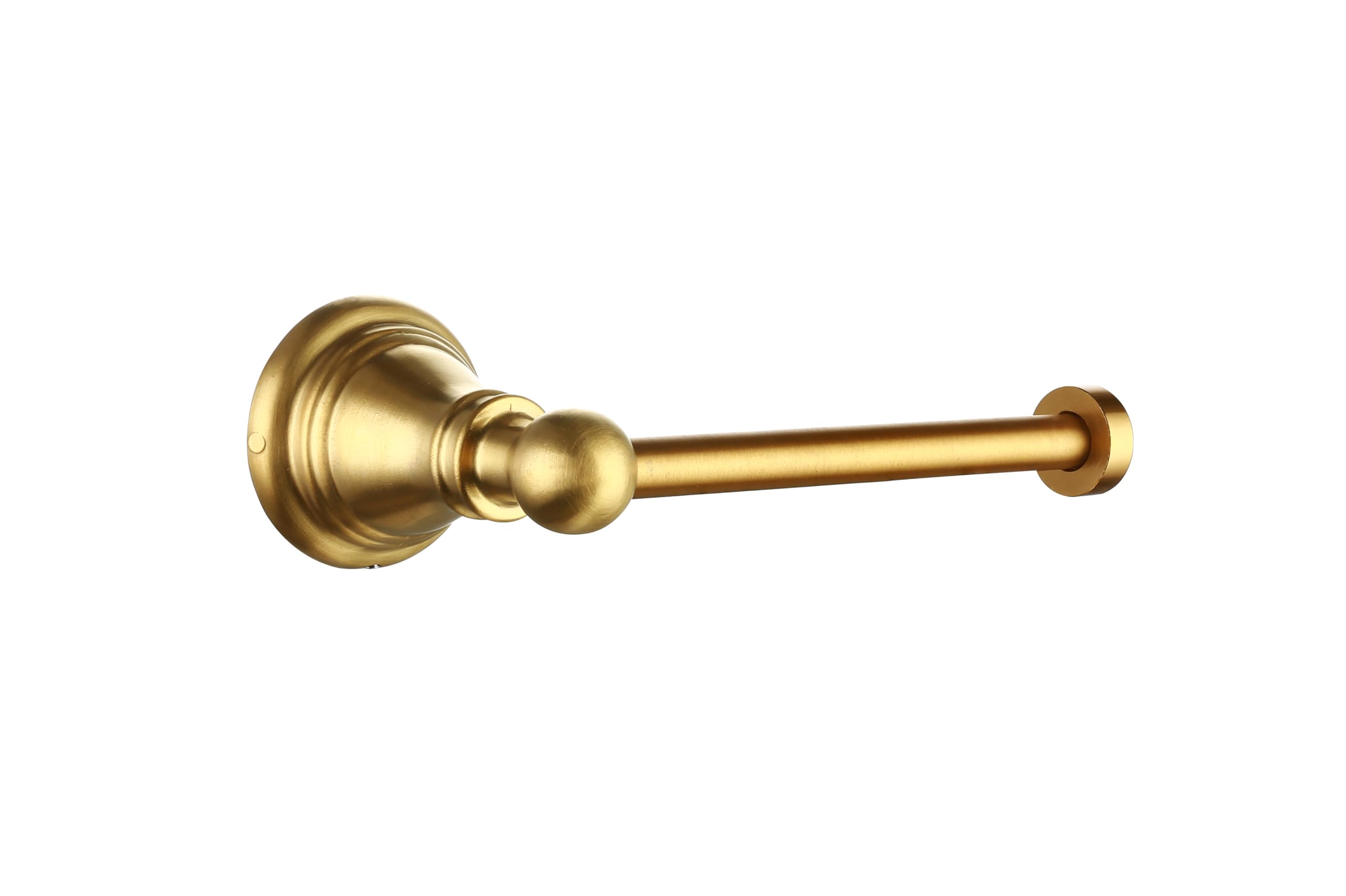 Derengge F-080-Bg 4 Piece Bathroom Hardware Set With 18 Inch Towel Bar -Towel Ring- Paper Holder-Robe Hook, Brushed Gold