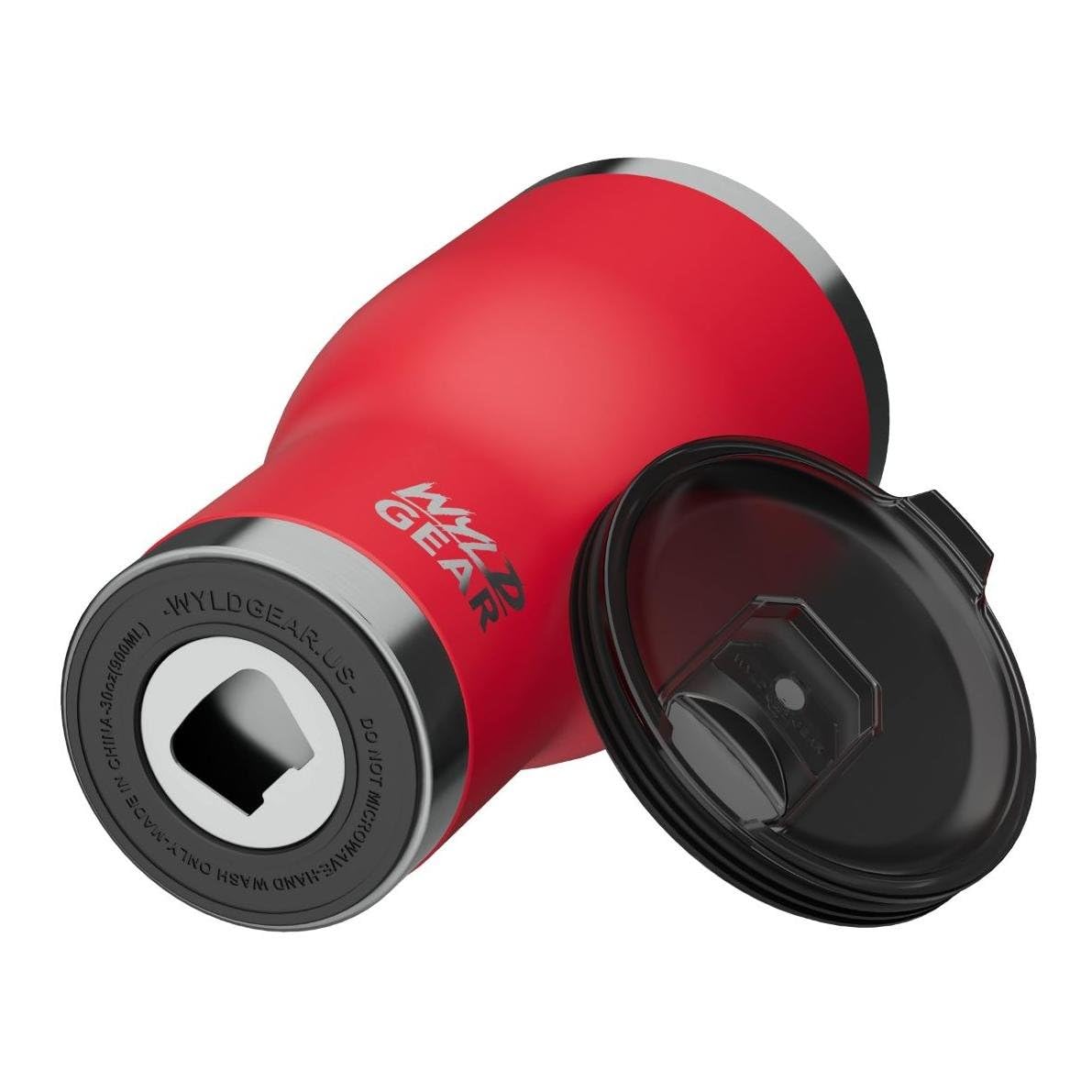 Wyld Gear Tumbler - Stainless Steel, Vacuum Insulated Travel Mug With Lid - 20Oz Red