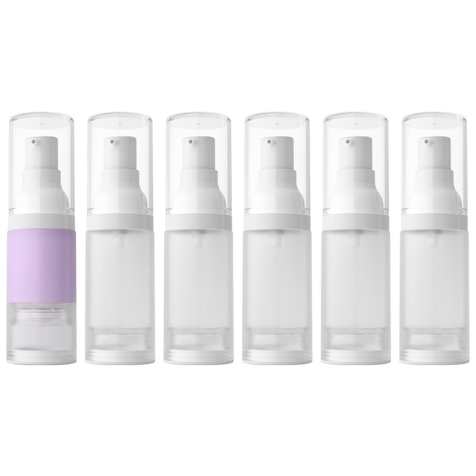 Longway 0.67Oz 20Ml Airless Cosmetic Cream Pump Bottle Travel Size Dispenser Refillable Containers/Foundation Travel Pump Bottle