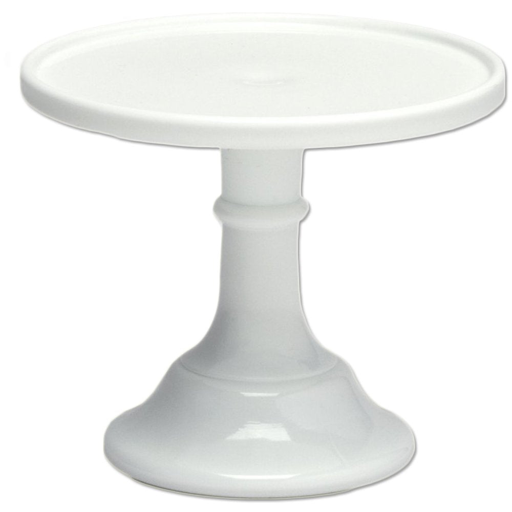 Milk White 6'' Glass Cake Stand - By Mosser Glass