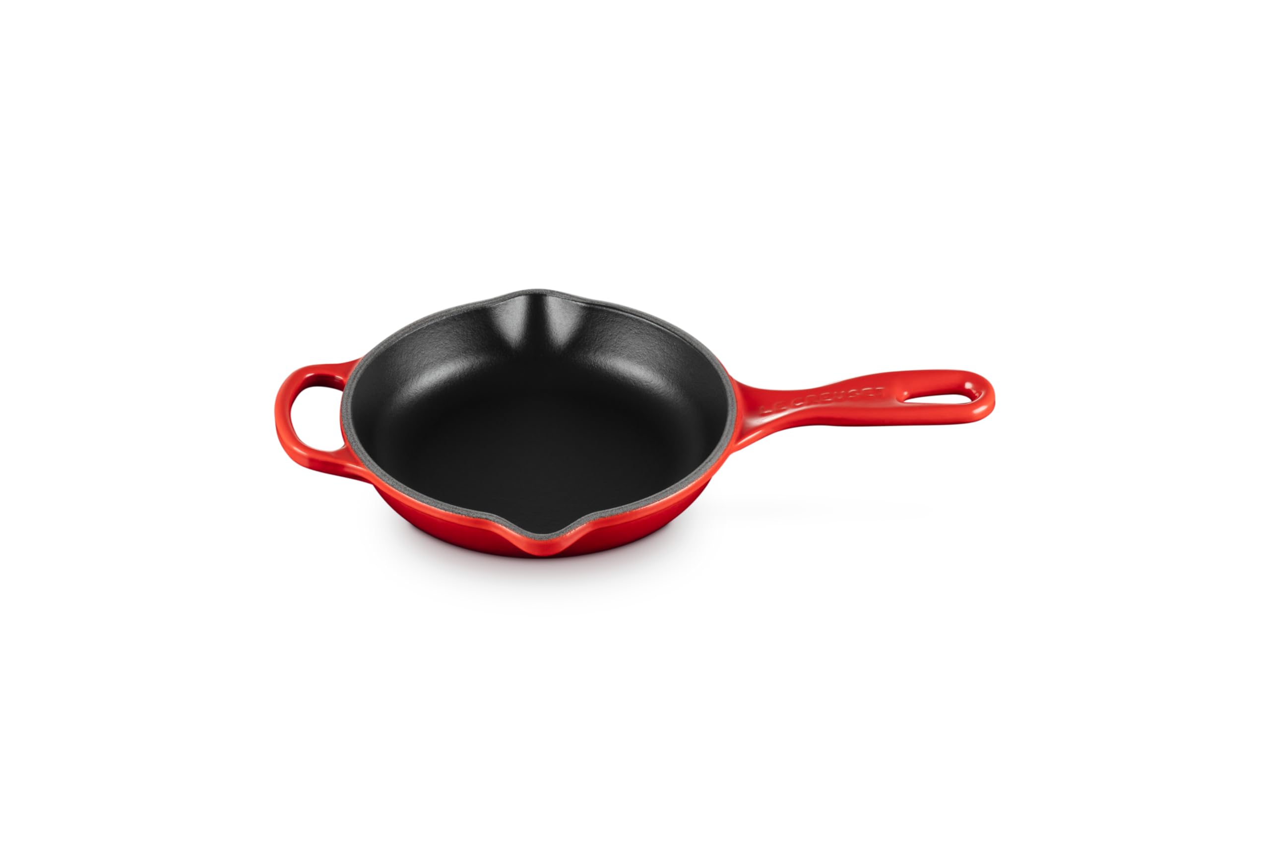 Le Creuset Enameled Cast Iron Signature Iron Handle Skillet, 6.33 (1/2 Qt.), Cerise