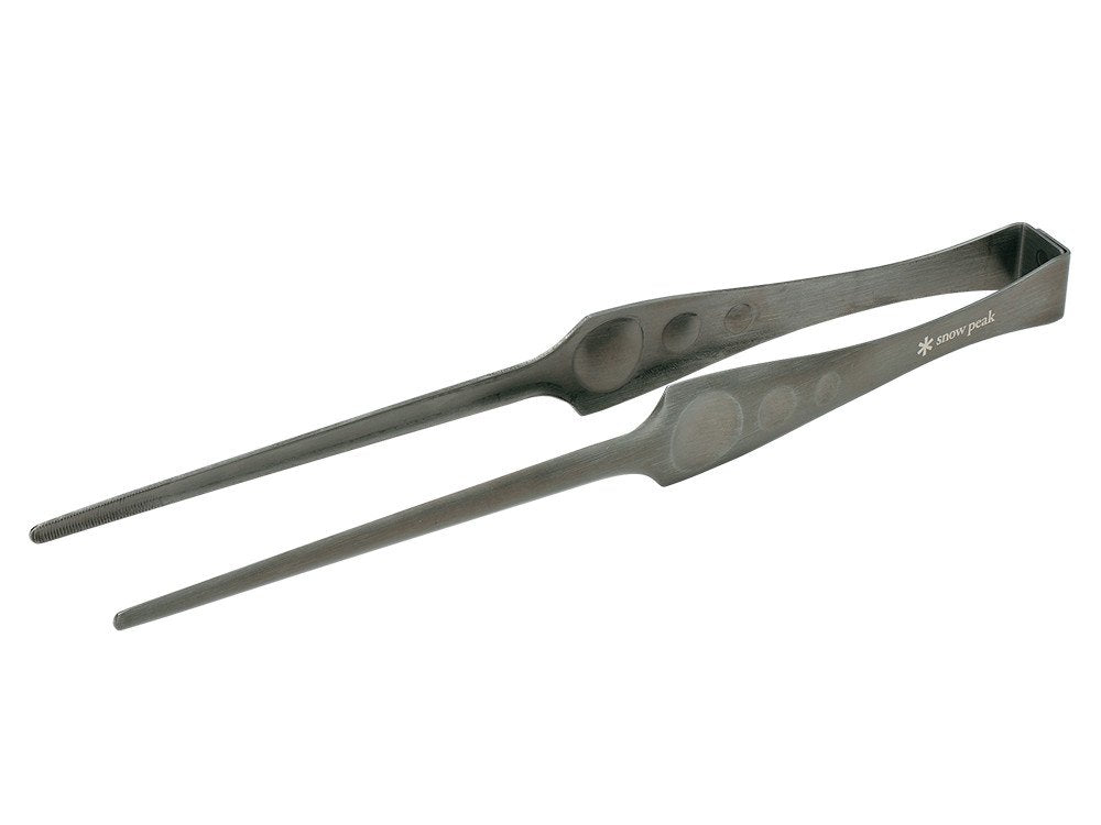Snow Peak Pitts Cs-370 Stainless Steel Tongs, For Bbqs, Tapered Design, Corrosion Resistant, Outdoor Camping