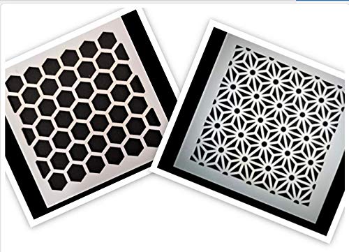 DCAD Stencils  Reusable Craft Stencils for Sketching/Painting/Scrapbooking, Geometric,Honeycomb Pattern, & Mixed Media Set44X
