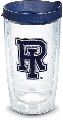 Tervis Rhode Island Rams Logo Tumbler with Emblem and Navy Lid 16oz  Clear