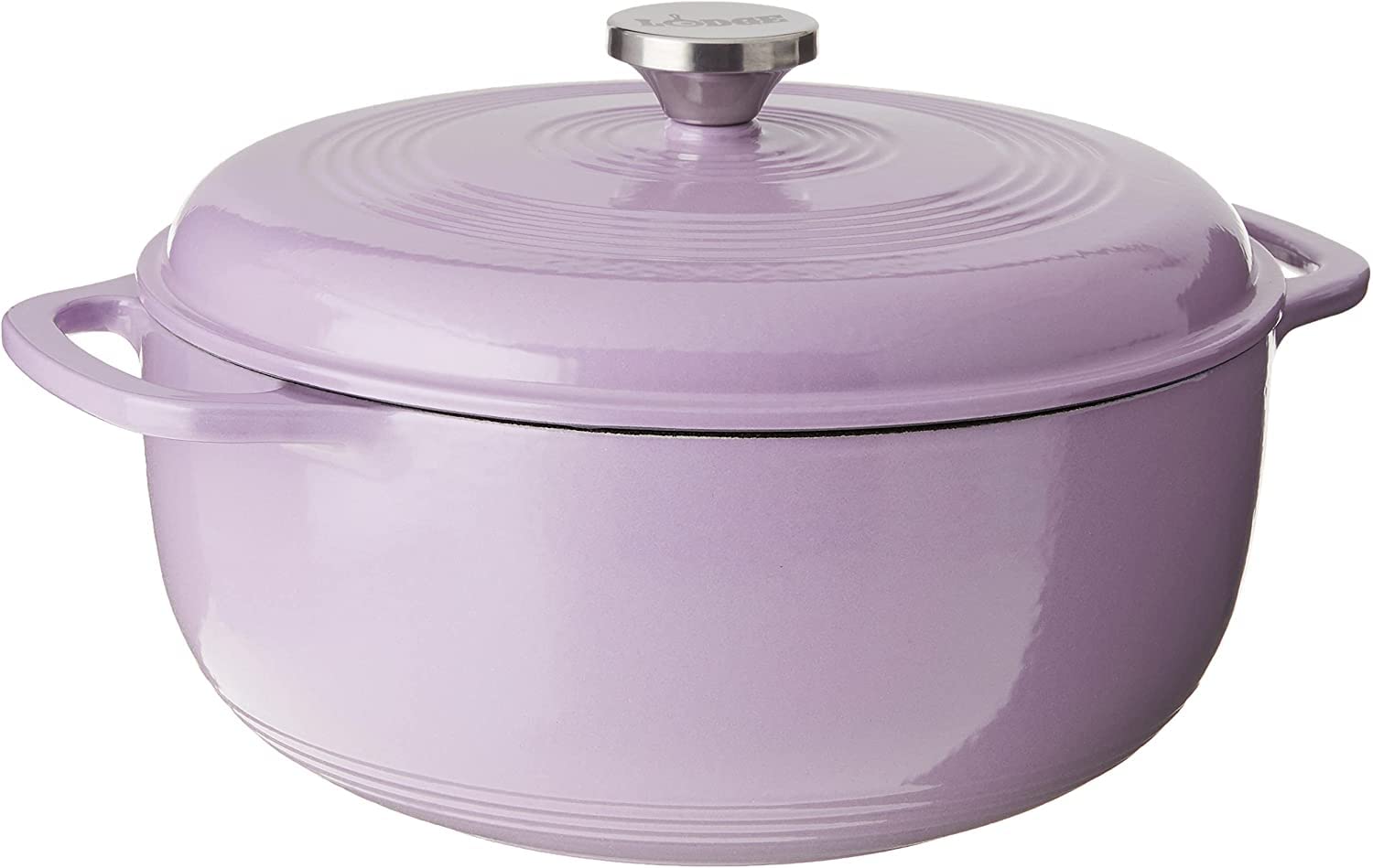 Lodge 7.5 Quart Enameled Cast Iron Oval Dutch Oven with Lid - Dual Handles - Oven Safe up to 500 F or on Stovetop - Use to Marin