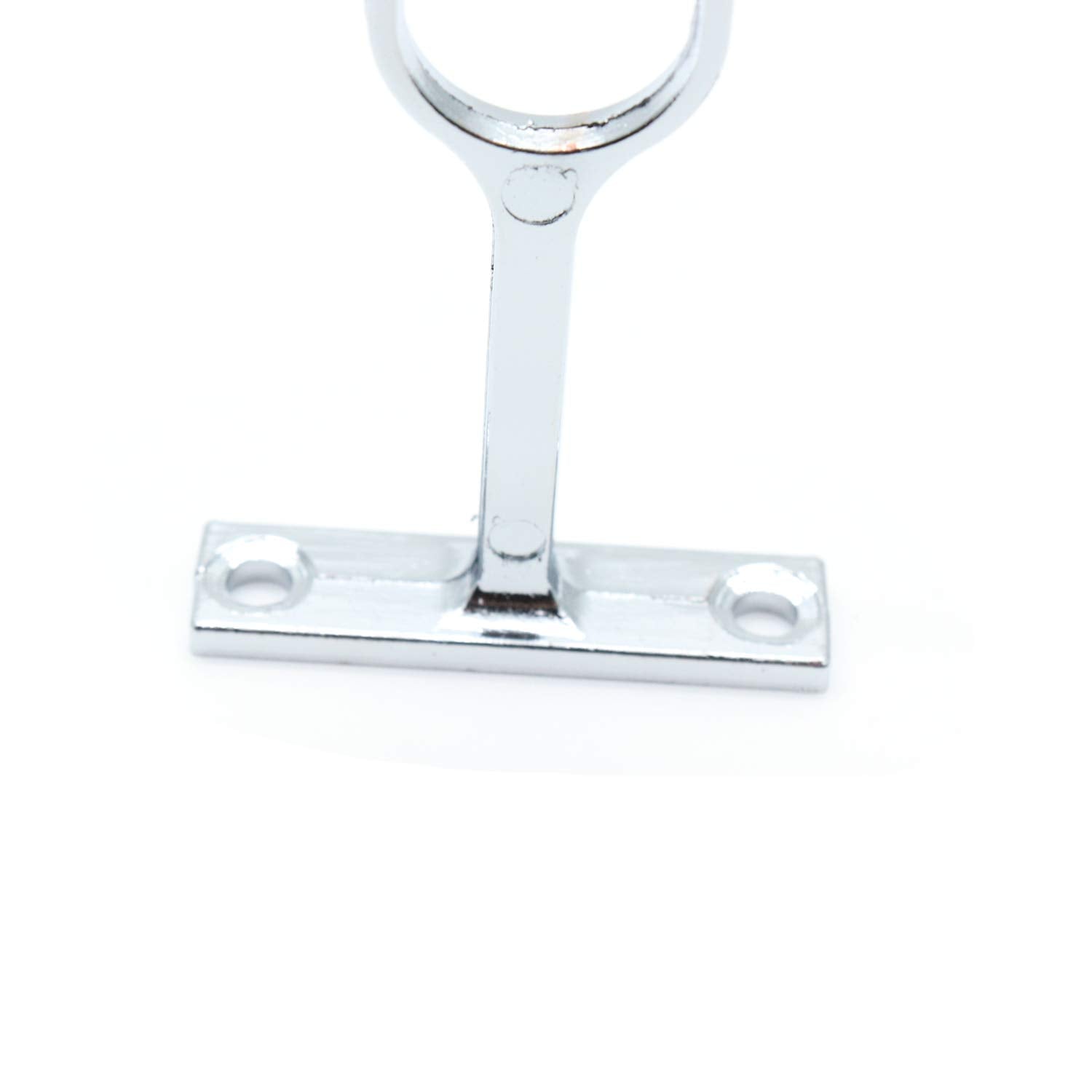 Rannb Oval Closet Rod Support Zinc Alloy Rod Middle Support - 8Pcs