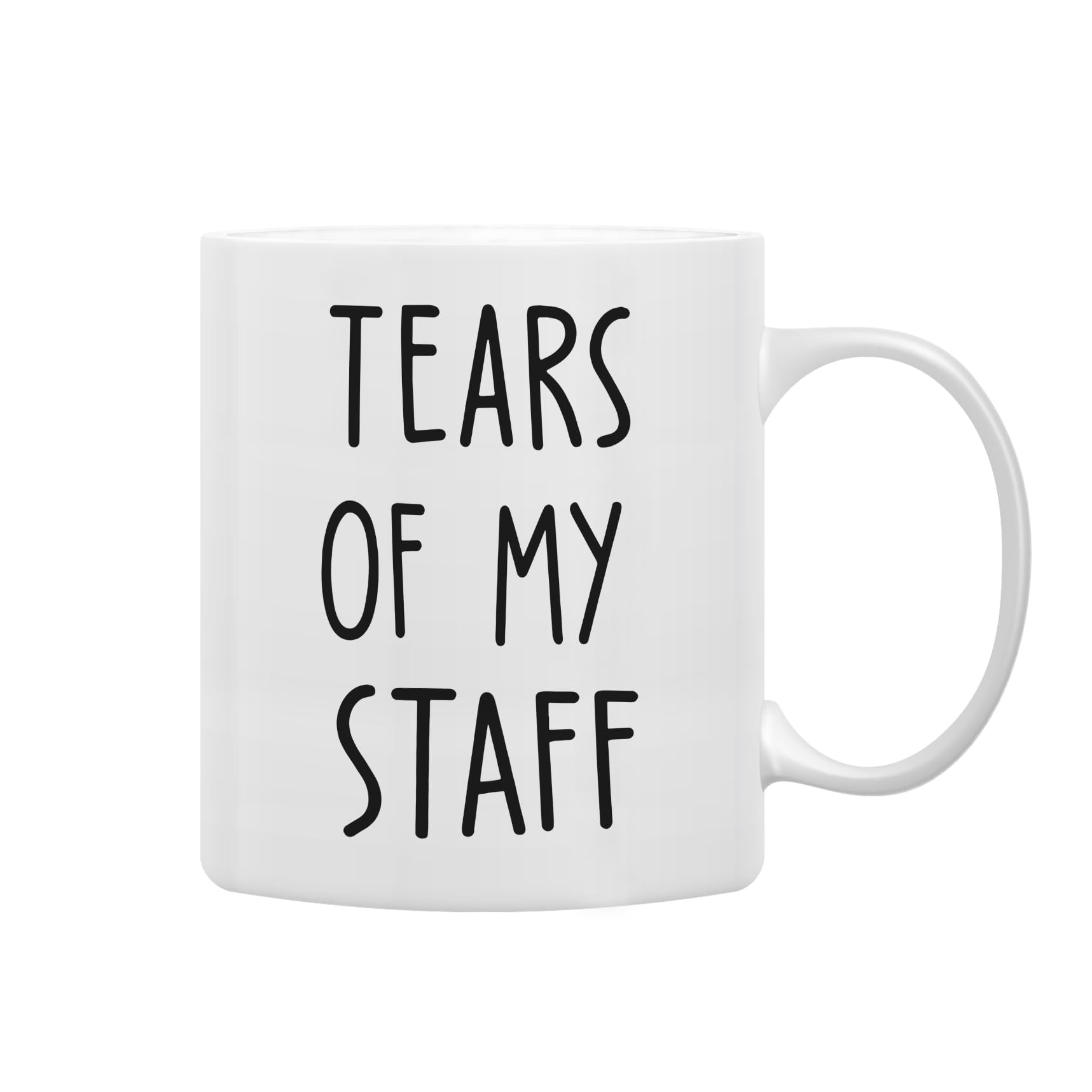QASHWEY Tears of My Staff Mug, Funny Boss Gifts Coffee Mugs, Bosses Day BossGifts Staff Gift Tea Cup Gifts for Boss Women Men, F