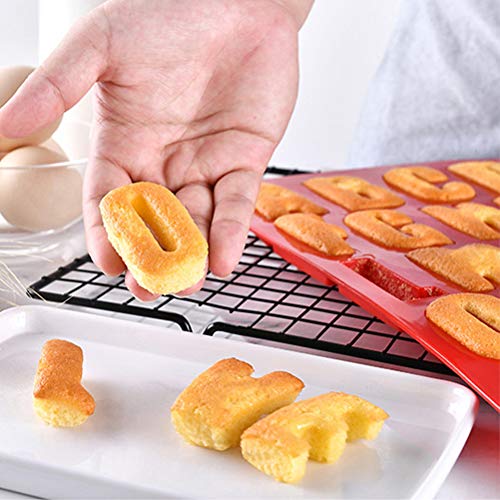 Silicone Letter Cake Mold Bpa Free, Non-Stick Chocolate Mold Soft And Easy To Release, Decorating Silicone Red Mold Cake Baking