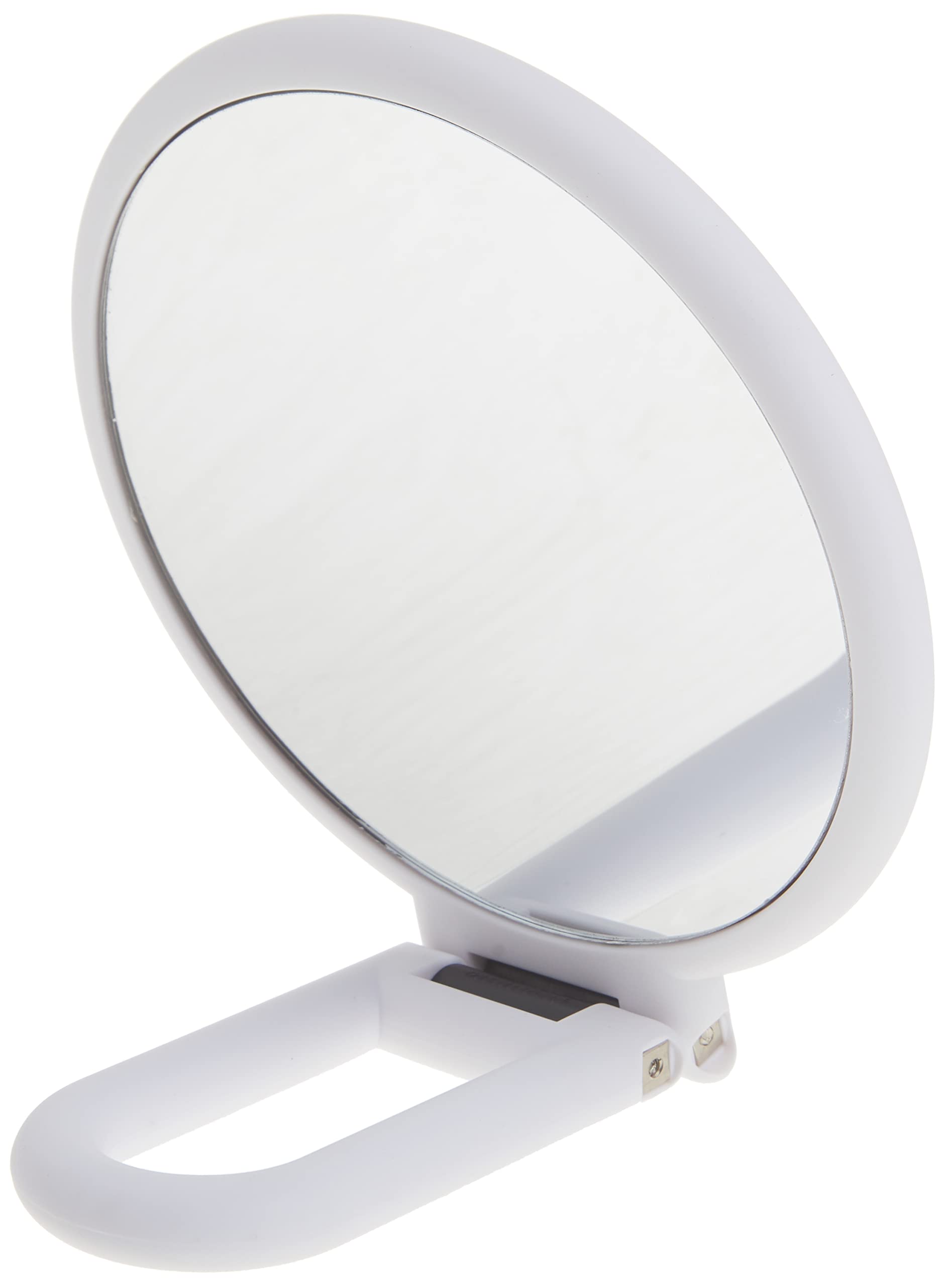 Danielle Soft Touch Hand Held Mirror, White