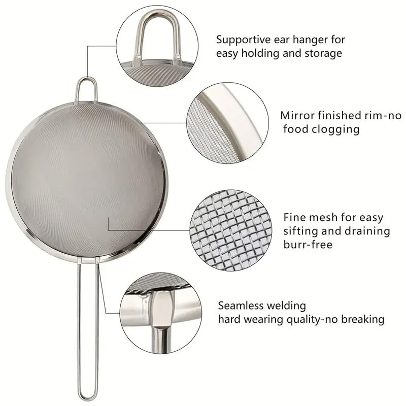 Cuisinox Fine Stainless Steel Wire Mesh Strainer, 5.5''