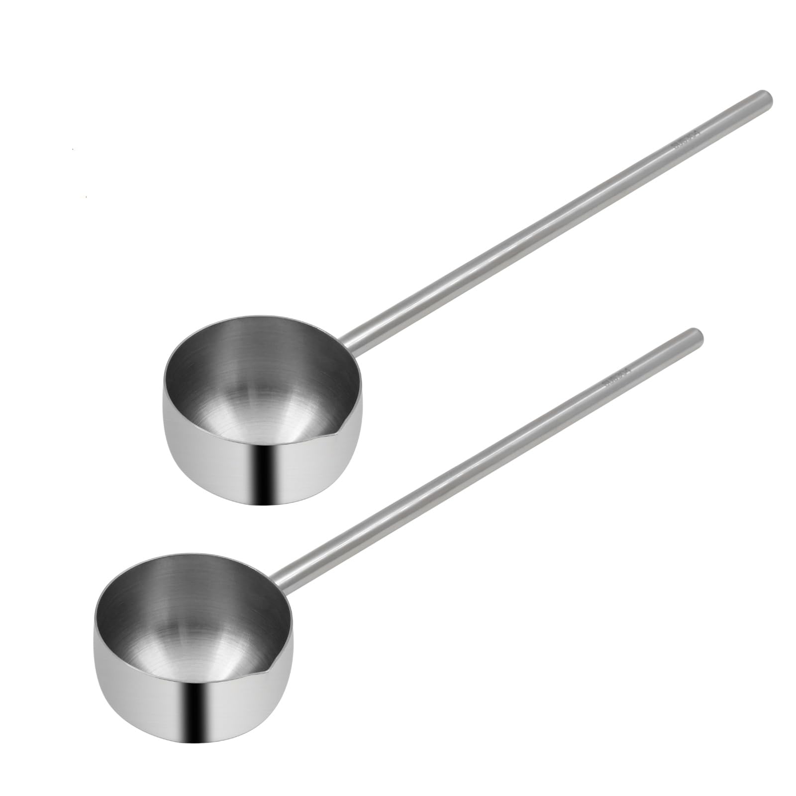 2Pcs Stainless Steel Cooking Spoons, Sauce Scoop with Long Handle 304 Stainless Steel Deep Oil Sauce Spoon for Kitchen Cooking, 