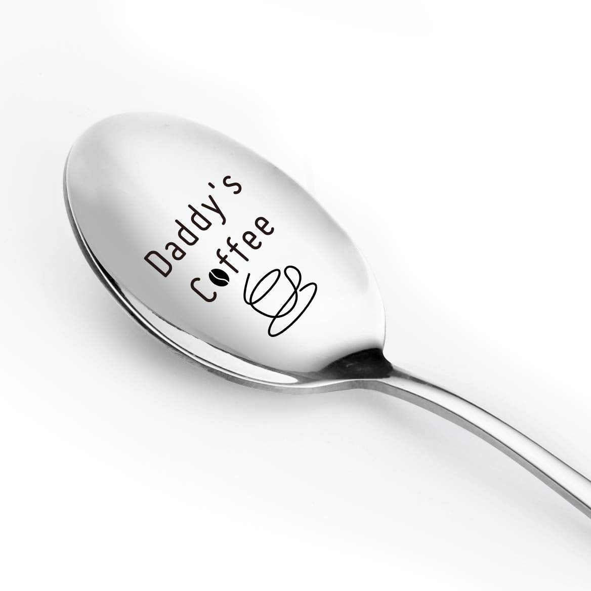 Best Daddy Gifts - Daddy'S Coffee Spoon Engraved Stainless Steel Funny Coffee Spoon For Coffee Lover Dad Father - Dad Gift From