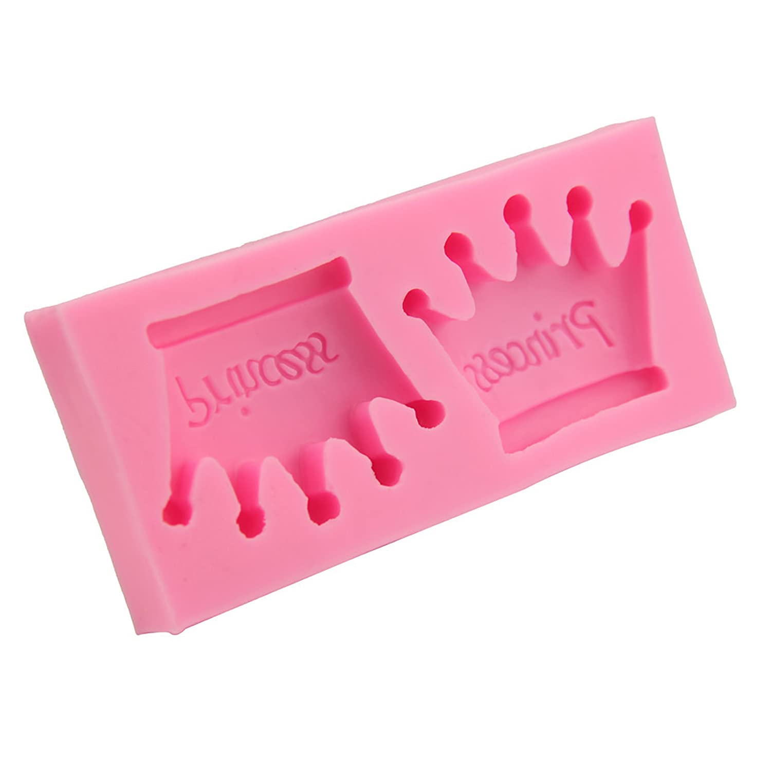 2-Cavity Princess Crown Shape Silicone Mold For Diy Fondant Candy Making Chocolate Molds Lollipop Desserts Ice Cube Gum Clay Soa