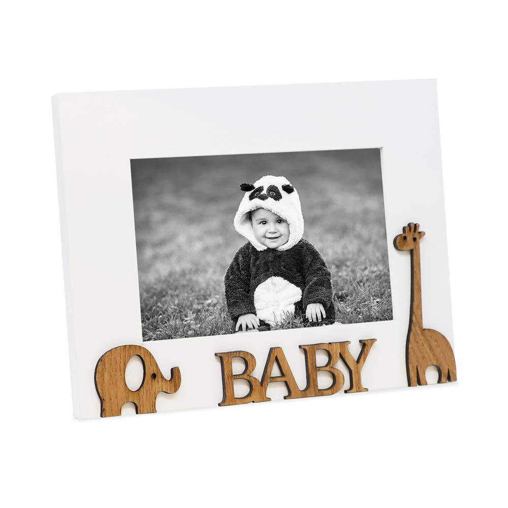 Isaac Jacobs Wood Sentiments Baby    Picture Frame, 4x6 inch, Photo Gift for Family, Tabletop, Desktop Display & Wall Display, A