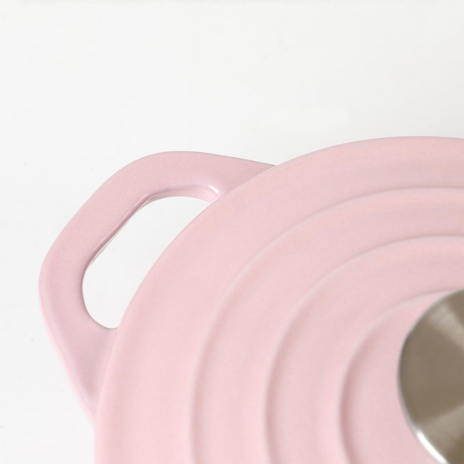 Hawok Enameled Cast Iron Mini Dutch Oven,Dia5.51Inch,23Oz, Set Of 2 Pink