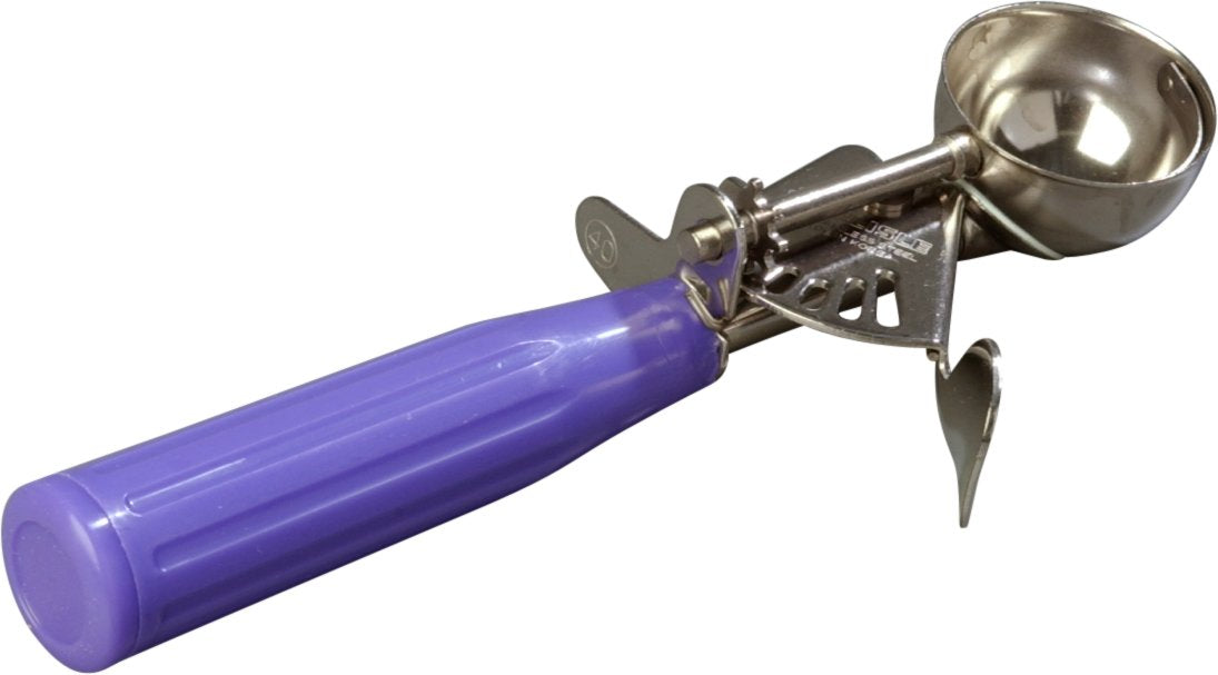 Carlisle Foodservice Products 60300-40 Stainless Steel Portion Control Disher Scoop, 0.9 Oz, Orchid (Pack Of 12)