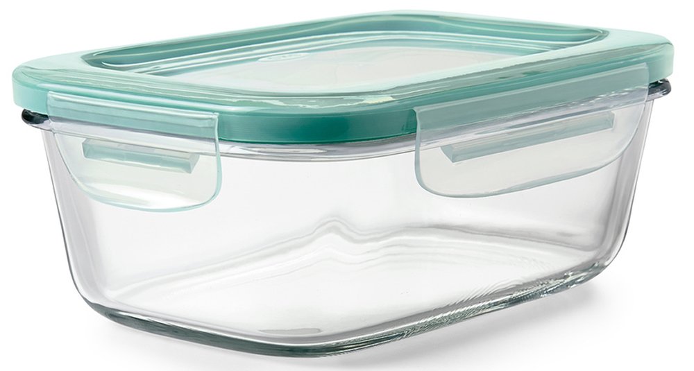 Oxo Good Grips 3.5 Cup Smart Seal Glass Rectangle Food Storage Container, Clear