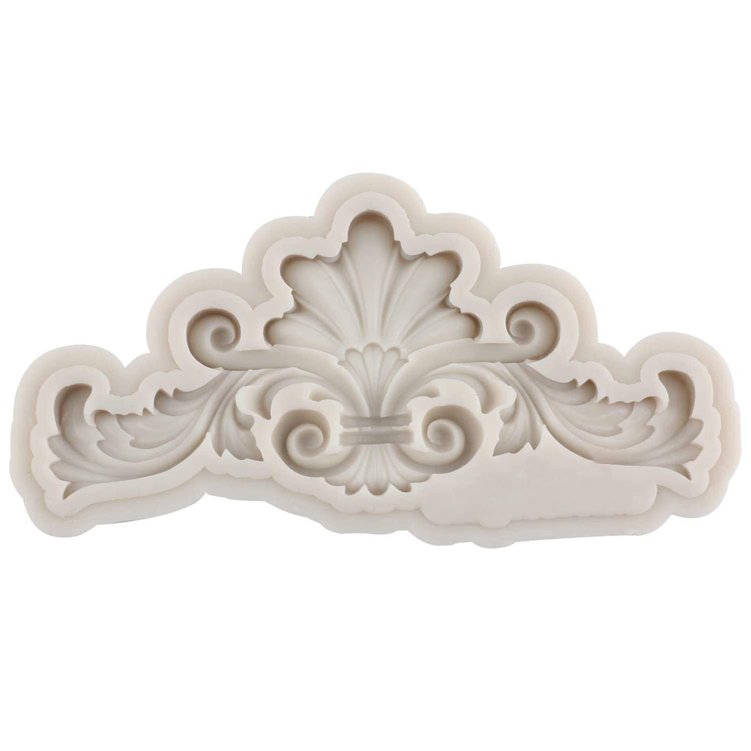 Mypracs Baroque Style Curlicues Scroll Lace Silicone Fondant Molds Relief Flower Molds Filigree Mold For 3D Sculpted Cake Decora