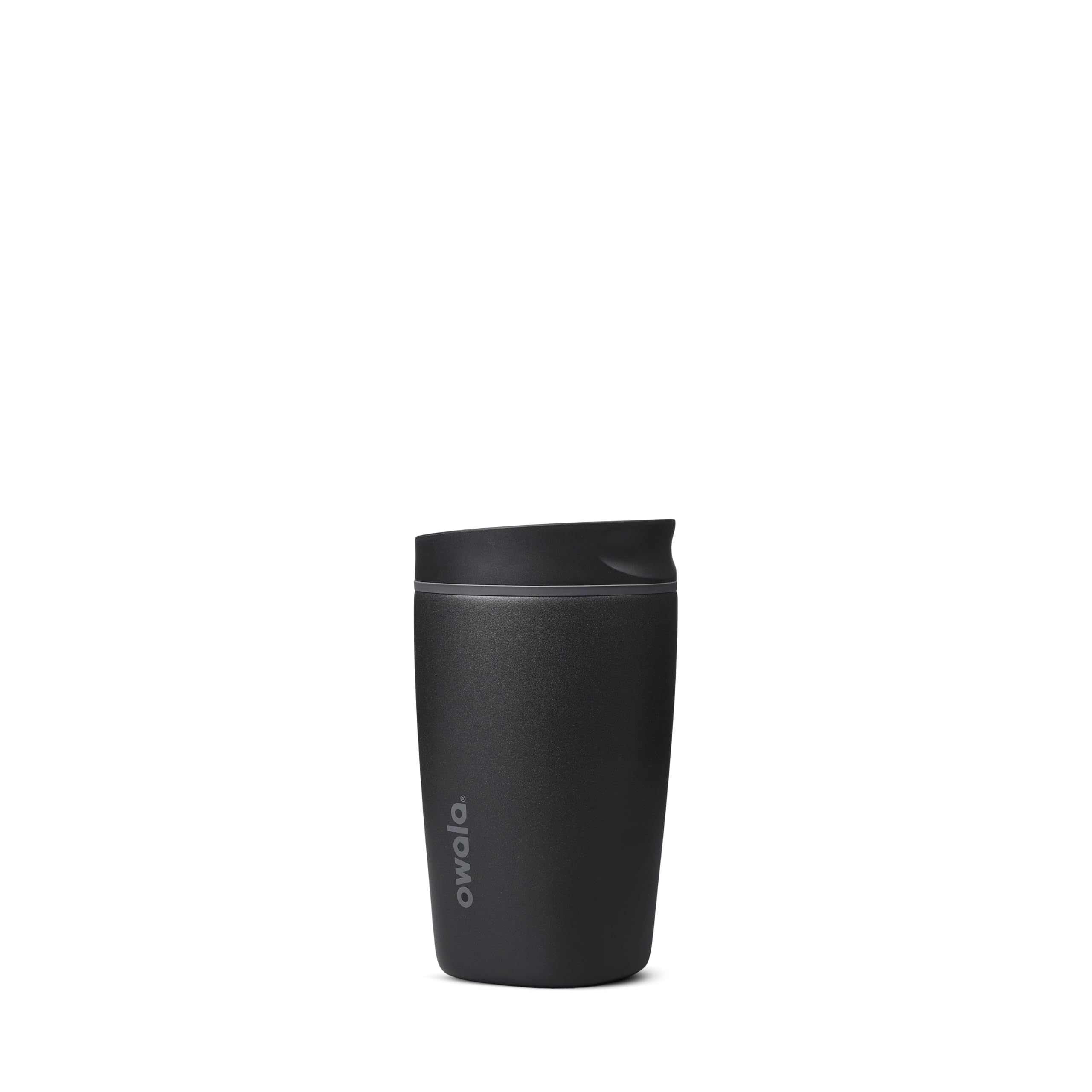 Owala SmoothSip Slider Ceramic-Lined Insulated Stainless Steel Coffee Tumbler, No Metallic Taste Reusable Travel Mug, Hot Iced C