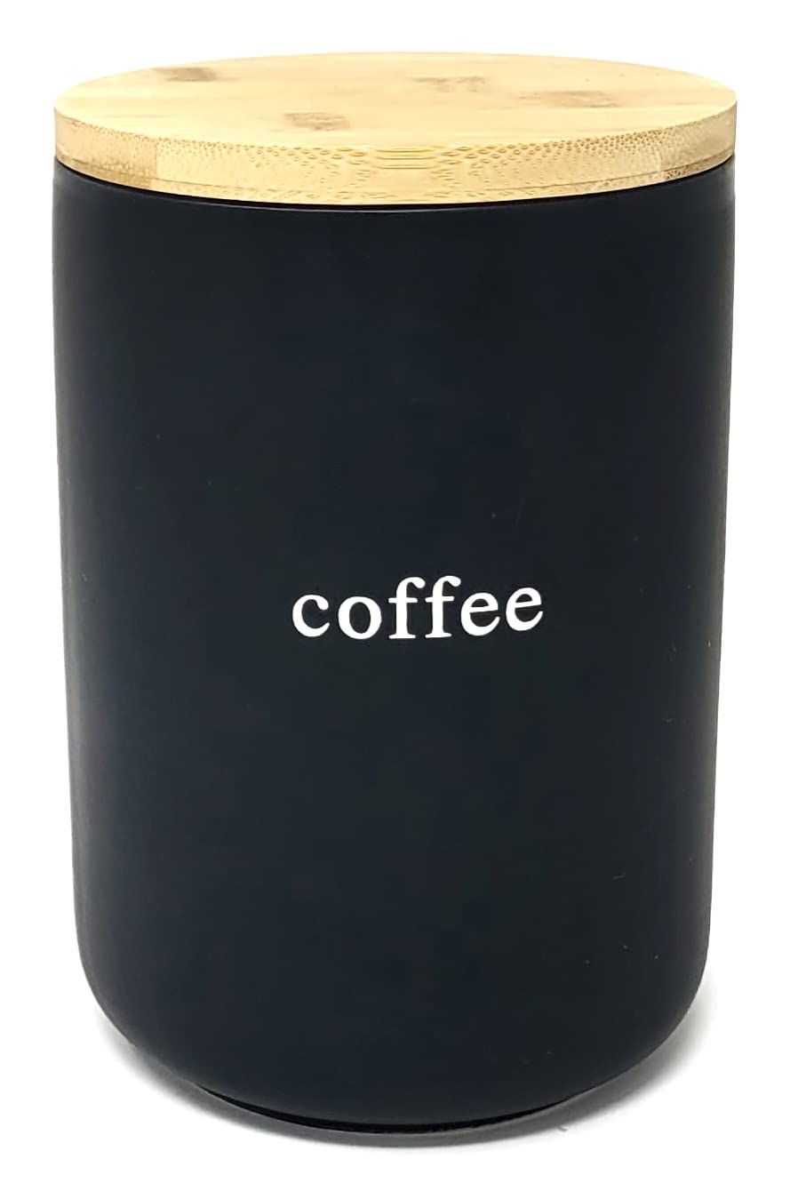 Signature Housewares Coffee Canister With Lid, Black