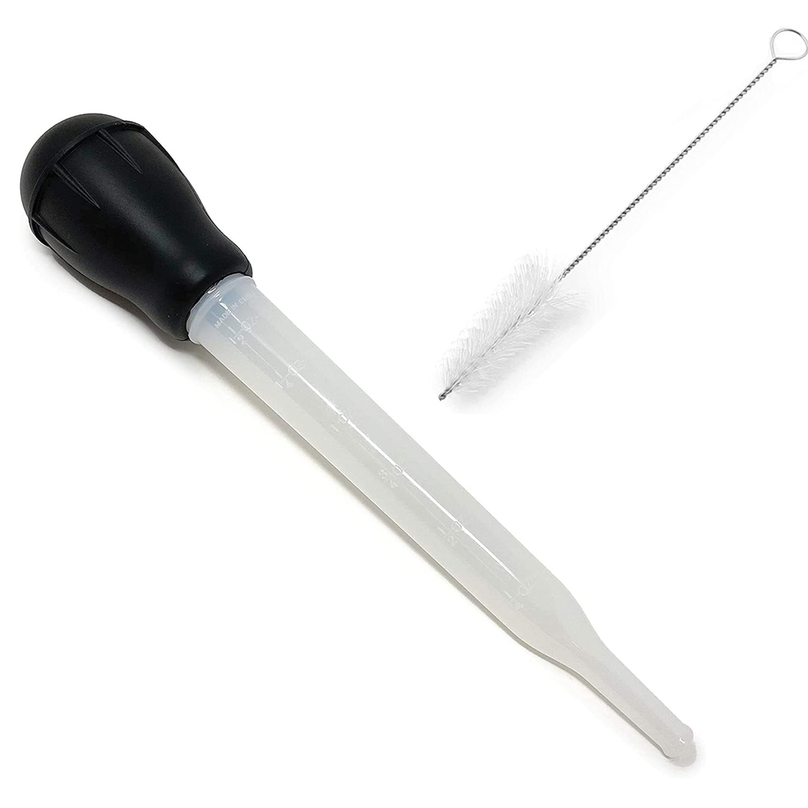 Turkey Baster Set, Turkey Injector Syringe With Cleaning Brush, Syringe Baster For Cooking - 11.5 Inch Baster With Measurments F