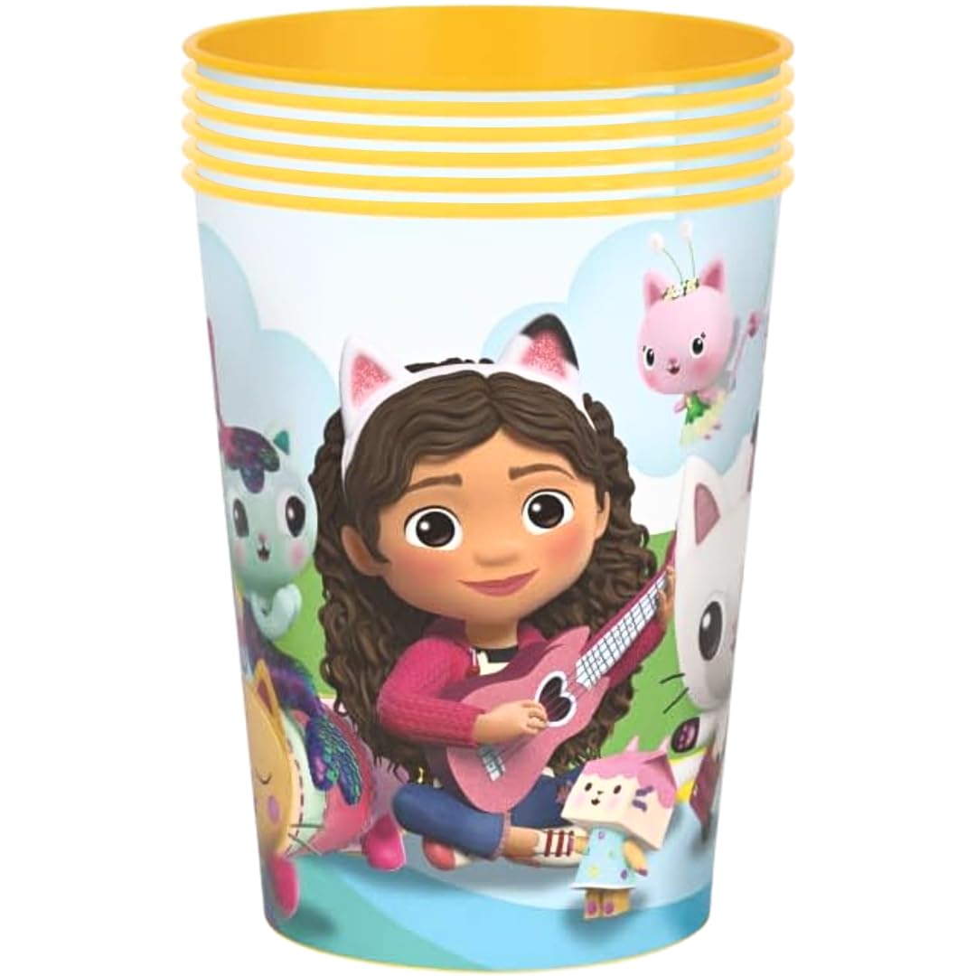 Unique Industries Multicolor Gabby'S Dollhouse Plastic Stadium Cup - 16Oz (1 Pc) | Perfect For Themed Parties & Everyday Use