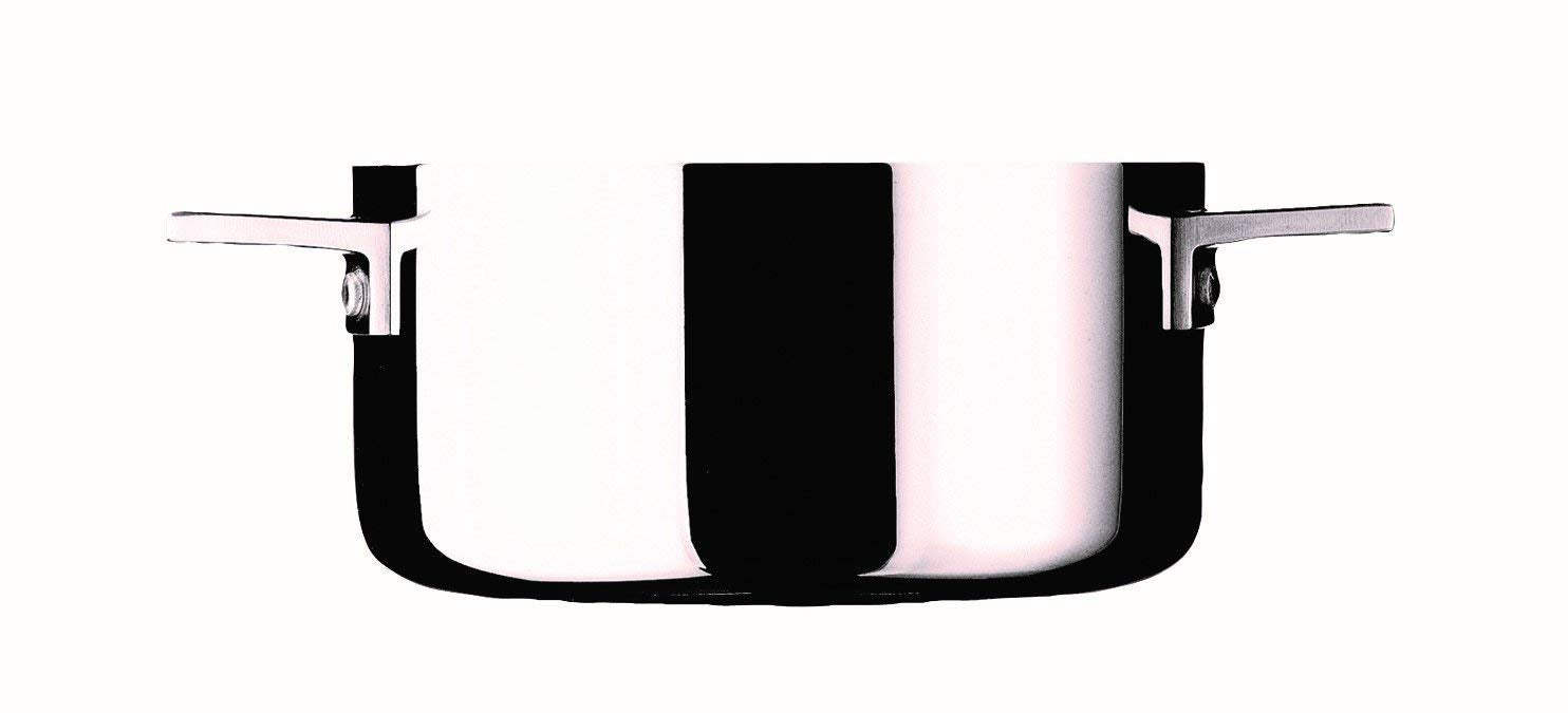 Mepra Attiva 18 Cm Casserole Pot, 2 Handle, Tri-Ply, Stainless Steel Finish, Aluminum Core, Dishwasher-Safe