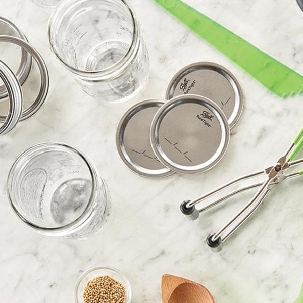 Ball Wide Mouth Lids For Glass Mason Jars, Used For Canning, Pickling, Juice, Jam, Jelly 12-Count, Pack Of 6 (72-Lids Total)