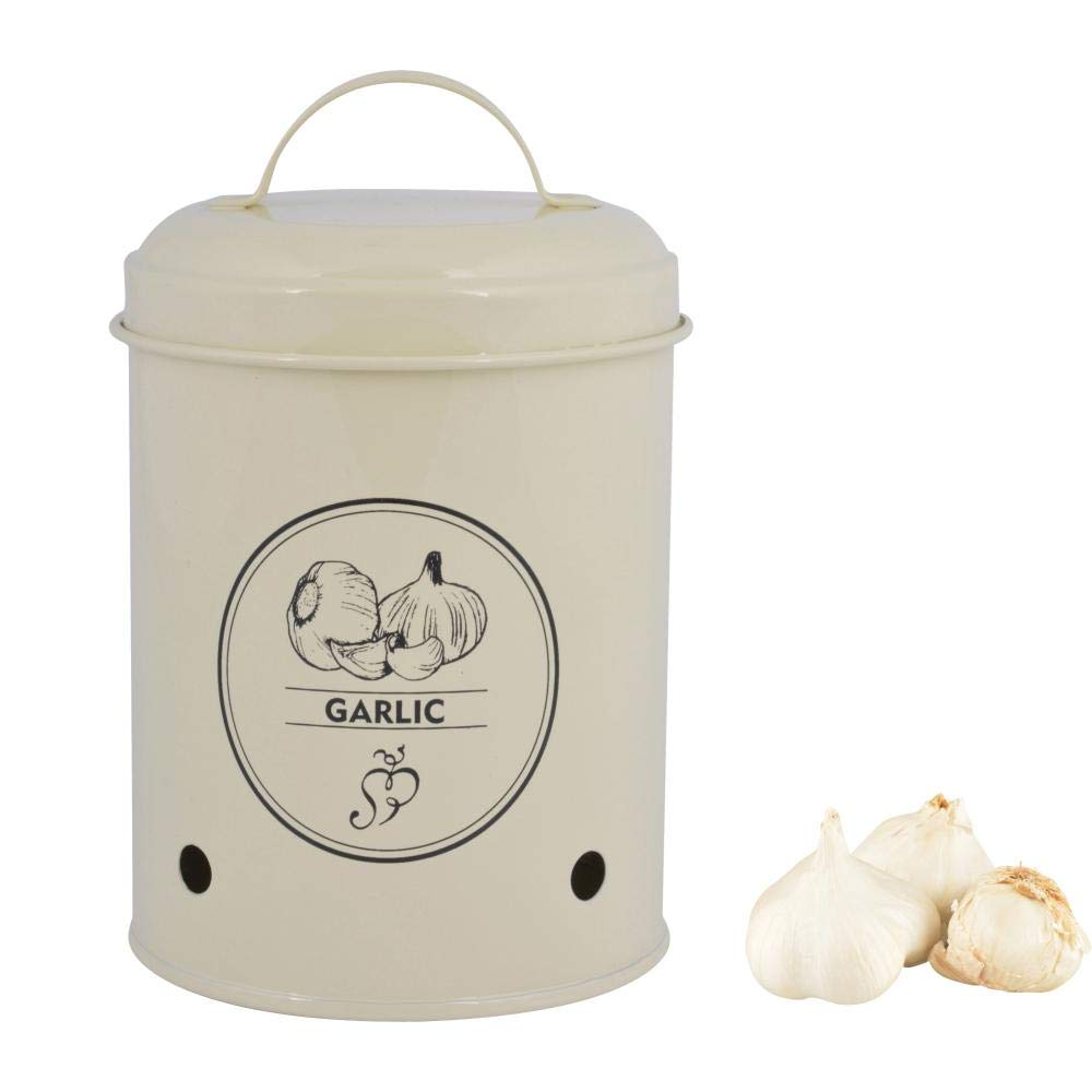 Esschert Design Garlic Storage Tin, Metal