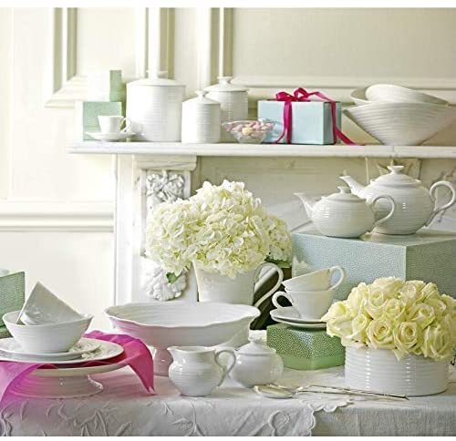 Portmeirion Sophie Conran White 4 Piece Place Setting | Dinner Plate, Salad Plate, Cereal Bowl, and Mug | Made from Porcelain |