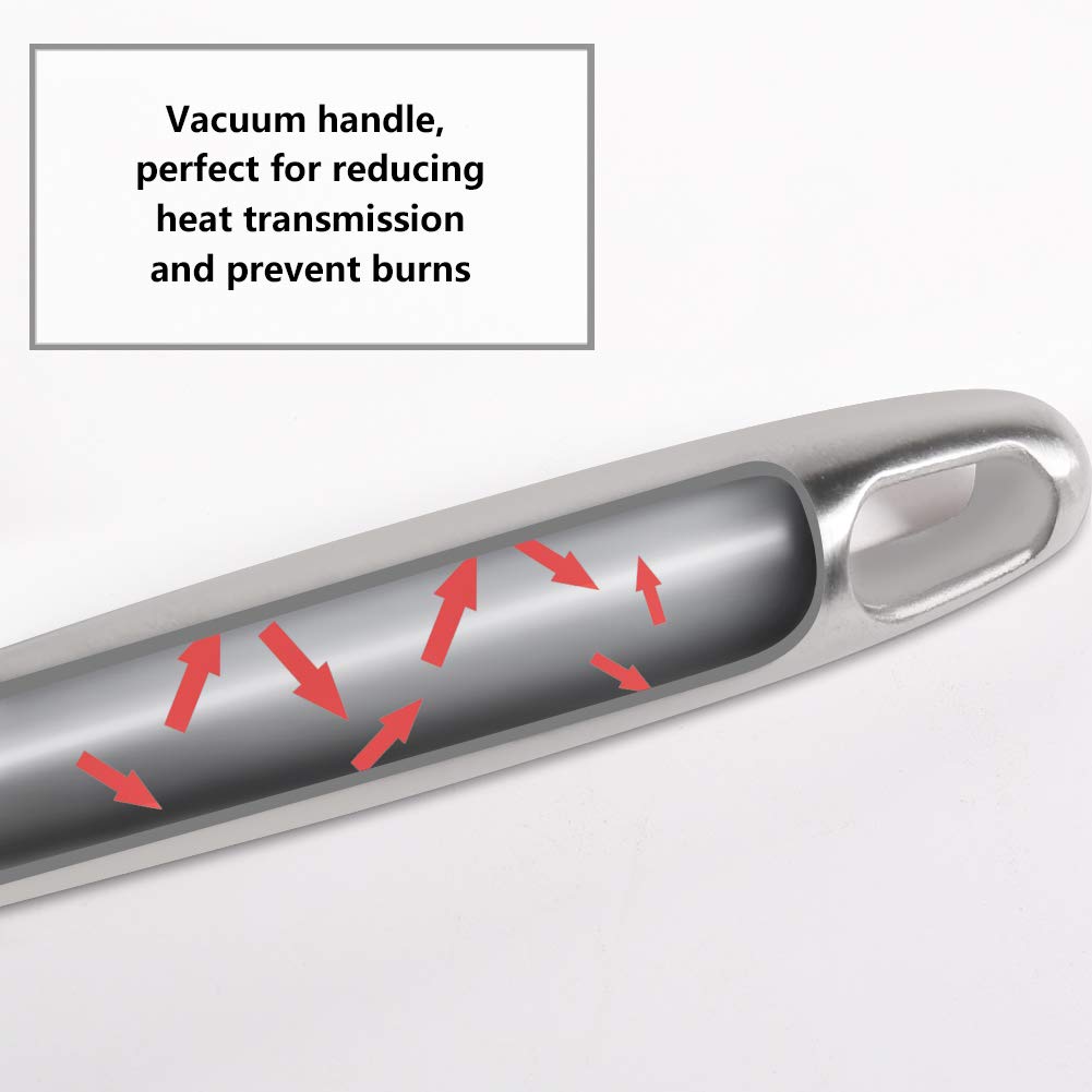 Newness Soup Ladle, [Rustproof, Heat Resistance, Integral Forming] Resilient 304 Stainless Steel Soup Spoon With Vacuum Ergonomi