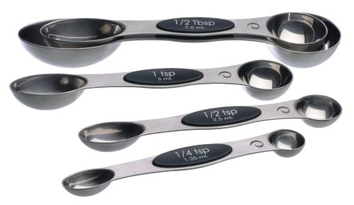 Progressive International Prepworks Magnetic Measuring Spoons, Set of 5,Black